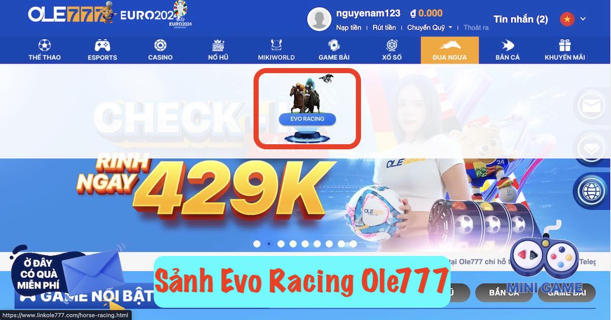 Sảnh Evo Racing Ole777 - Sảnh cá cược đua ngựa uy tín cho dân chuyên